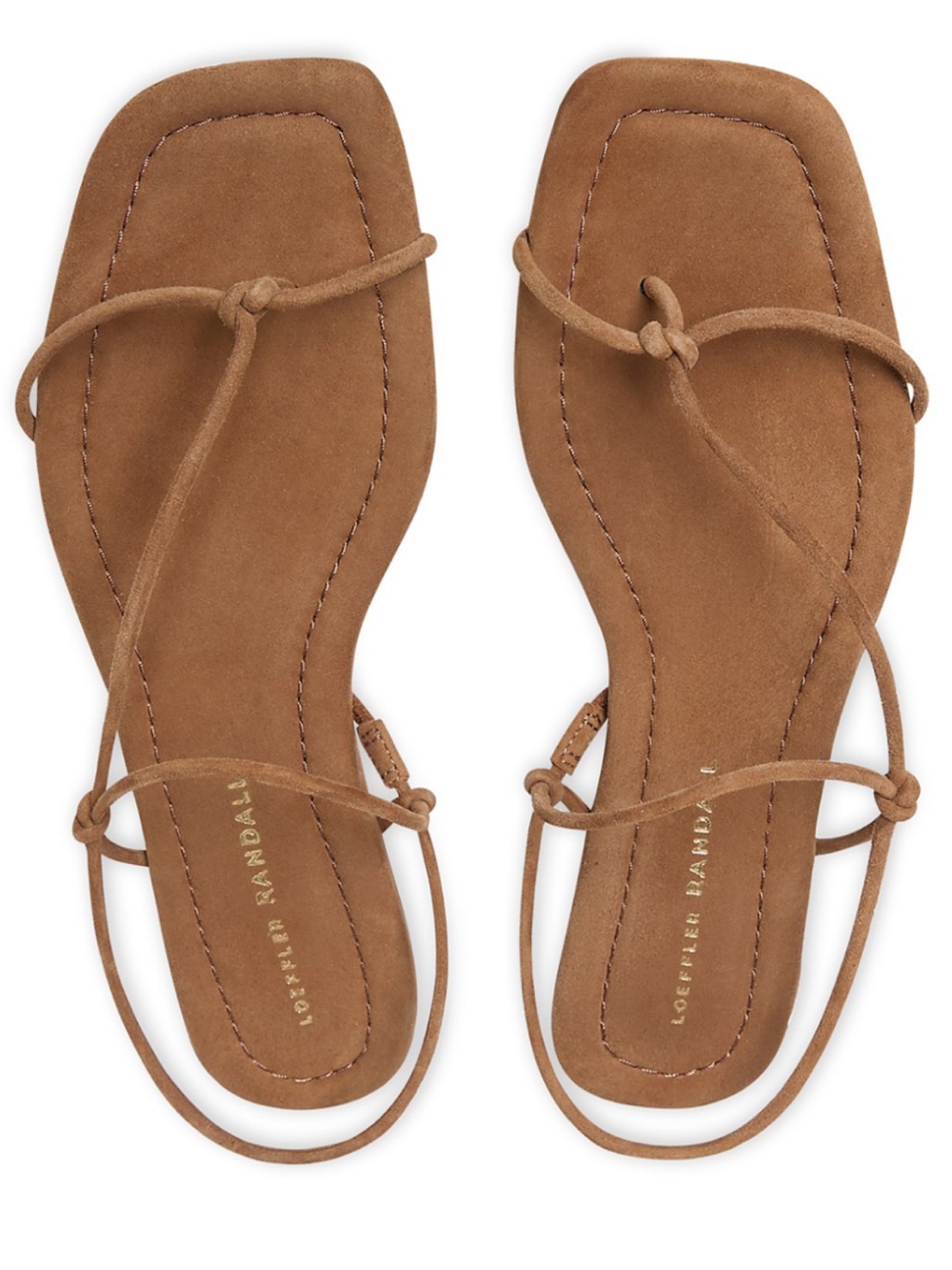 Loeffler Randall Brown Suede Strappy Flat Sandals